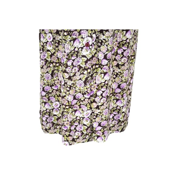 Vintage Rampage R Wear Dress Floral Print Rayon Button-Up Sleeveless Pockets - Picture 9 of 10